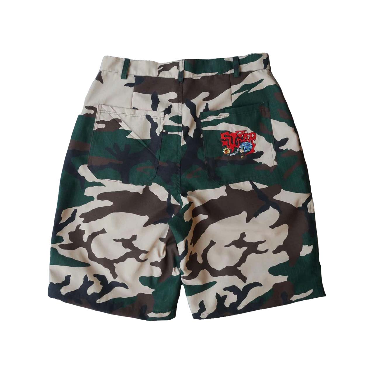 STRAP SPIKE LOGO SHORT PANTS CAMO