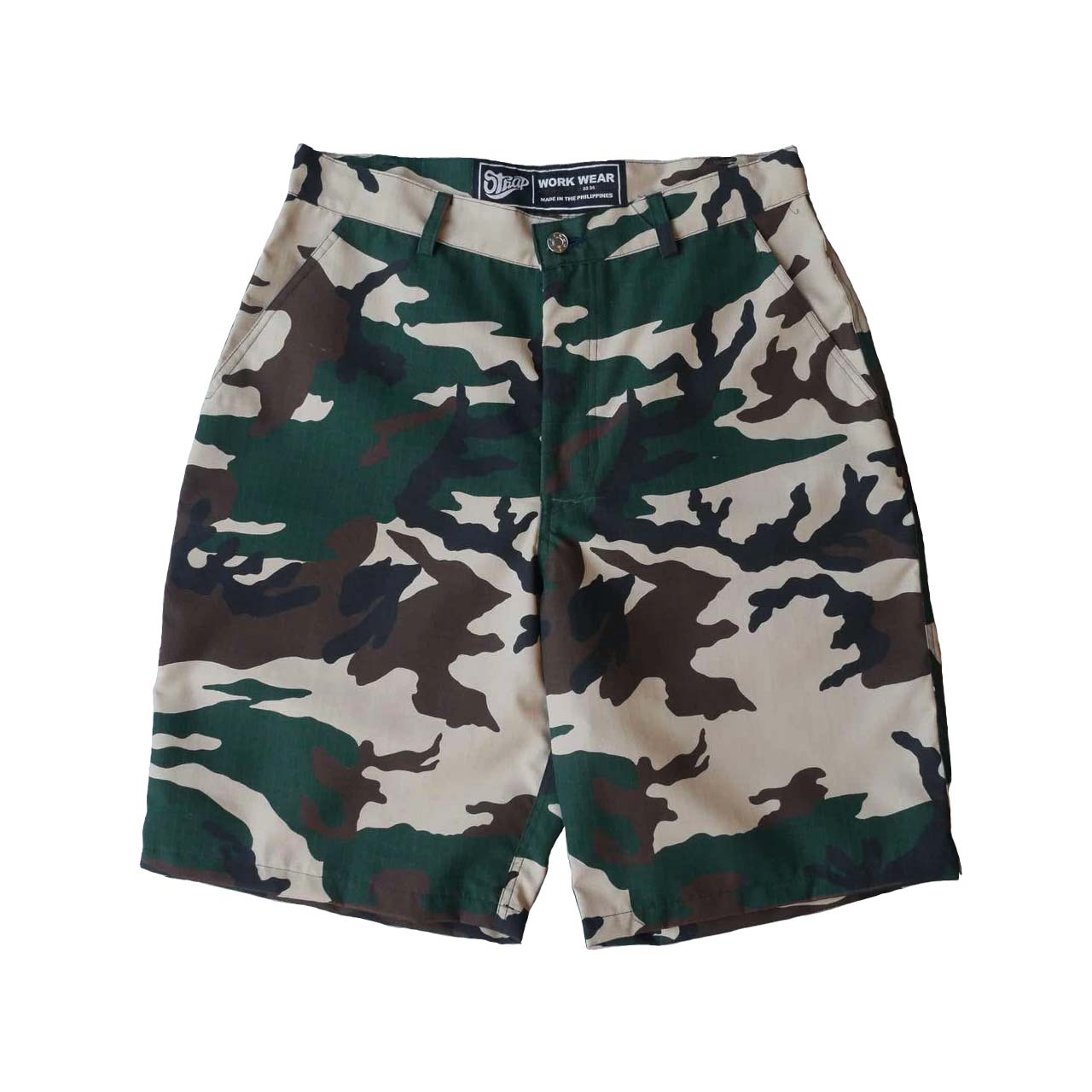 STRAP SPIKE LOGO SHORT PANTS CAMO