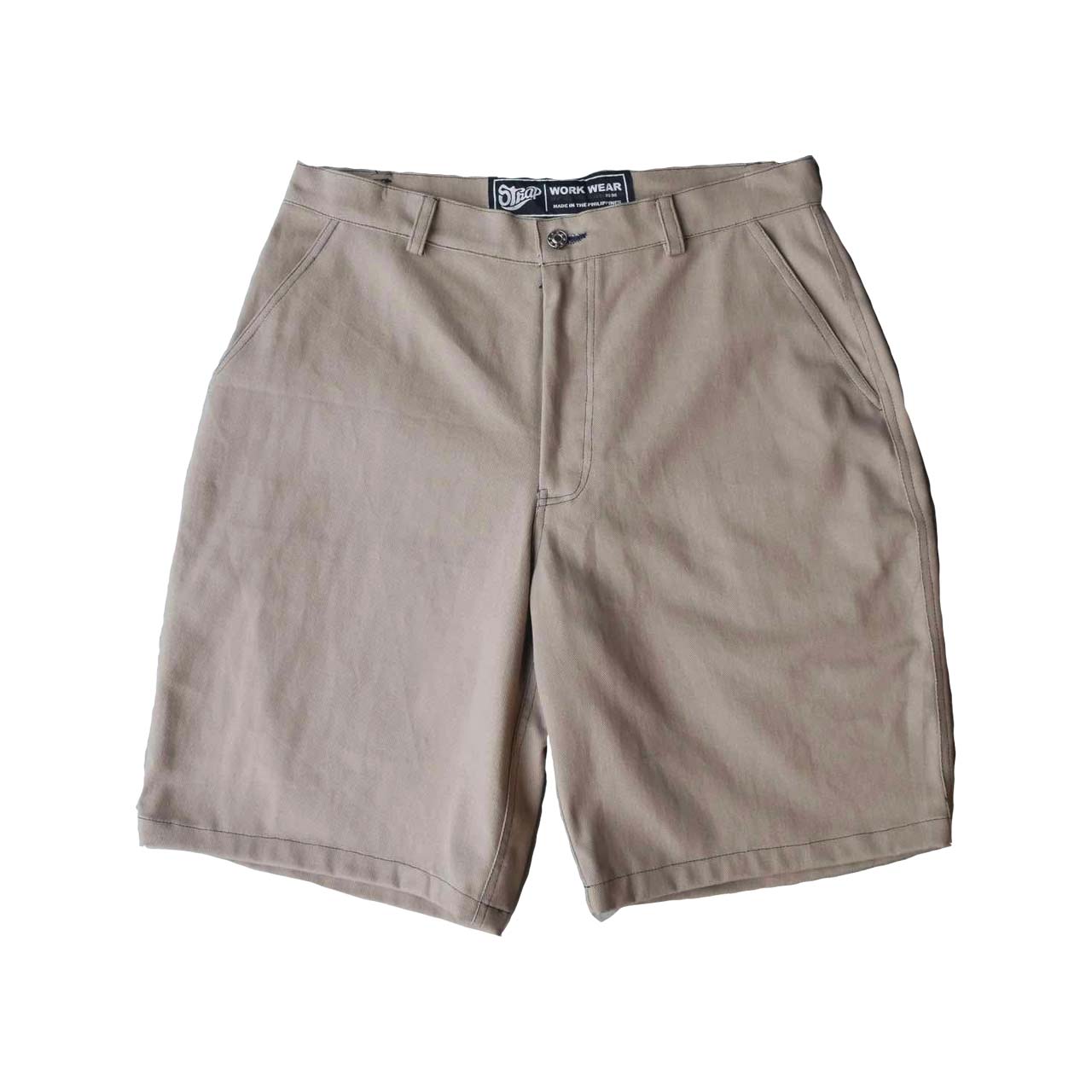STRAP SPIKE LOGO SHORT PANTS KHAKI