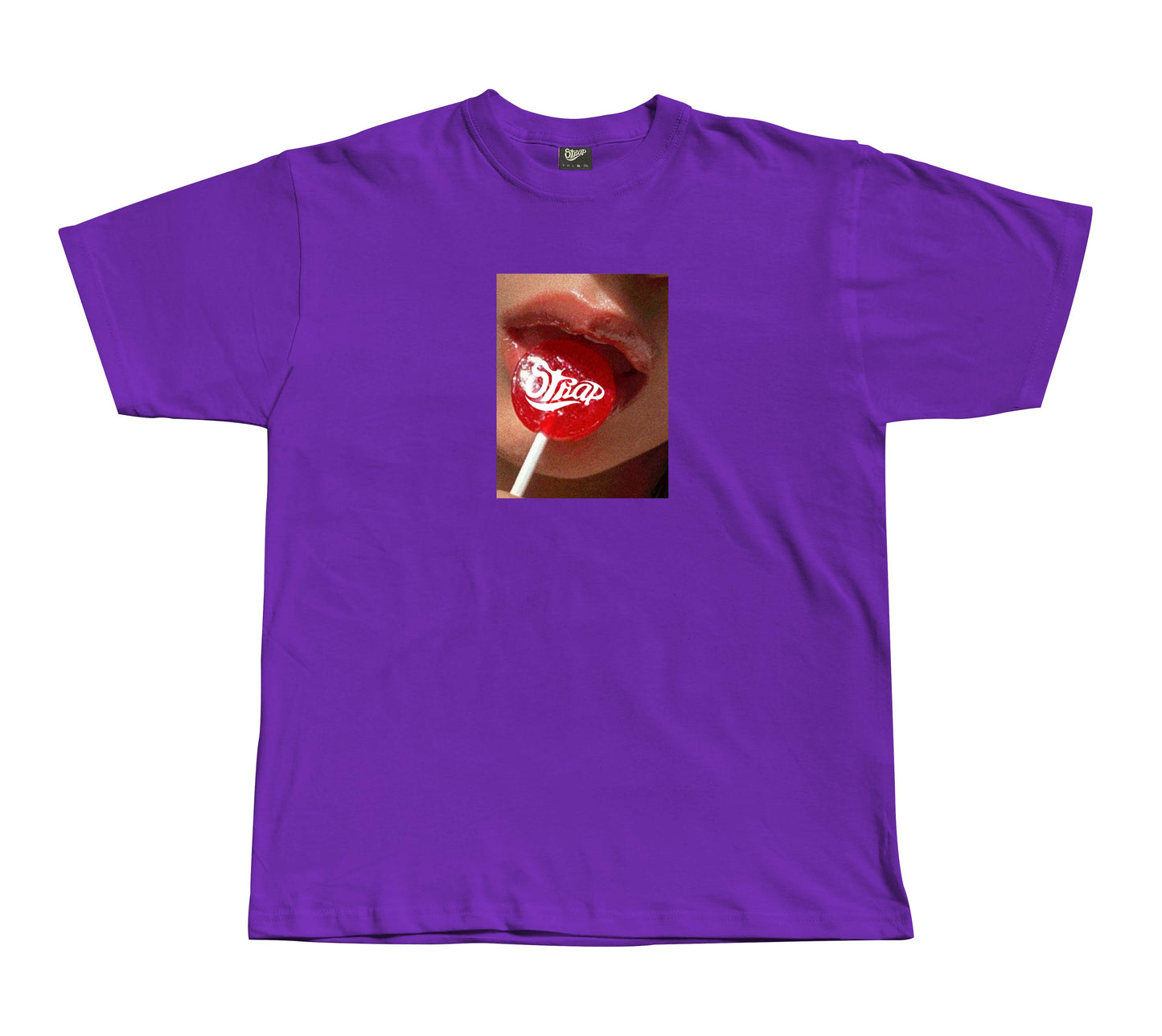 STRAP CANDY LIPS TEE PURPLE