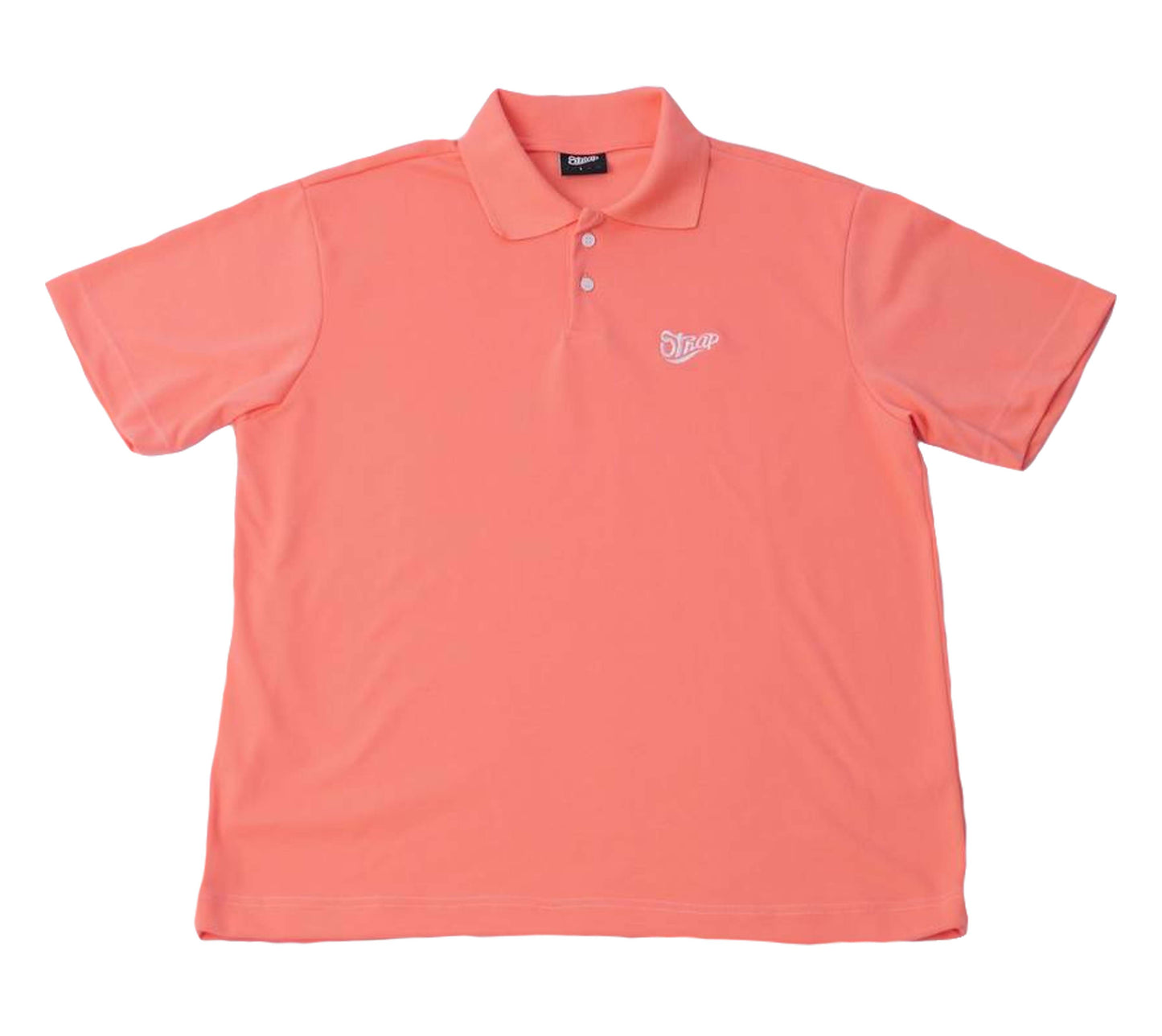 STRAP BASIC POLO SHIRT PEACH