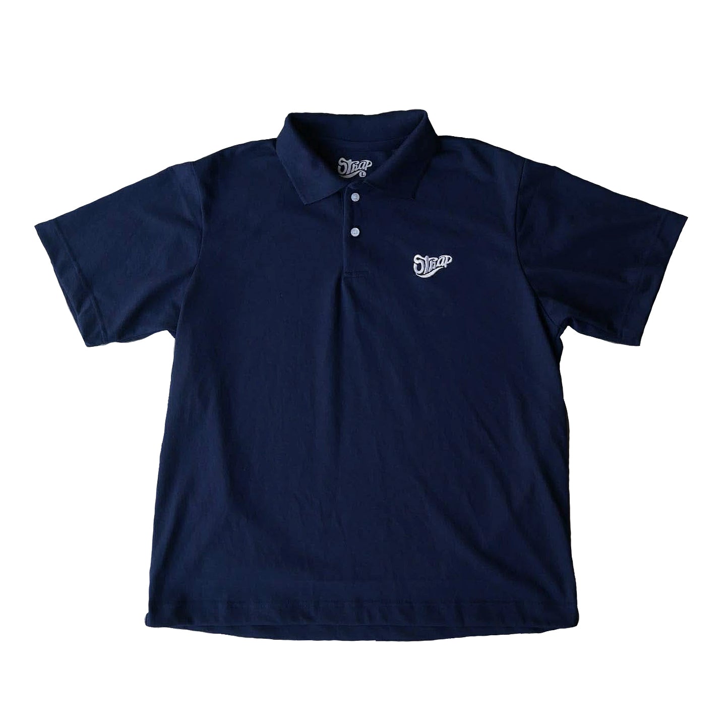 STRAP EMBROIDERED LOGO POLO SHIRT NAVY