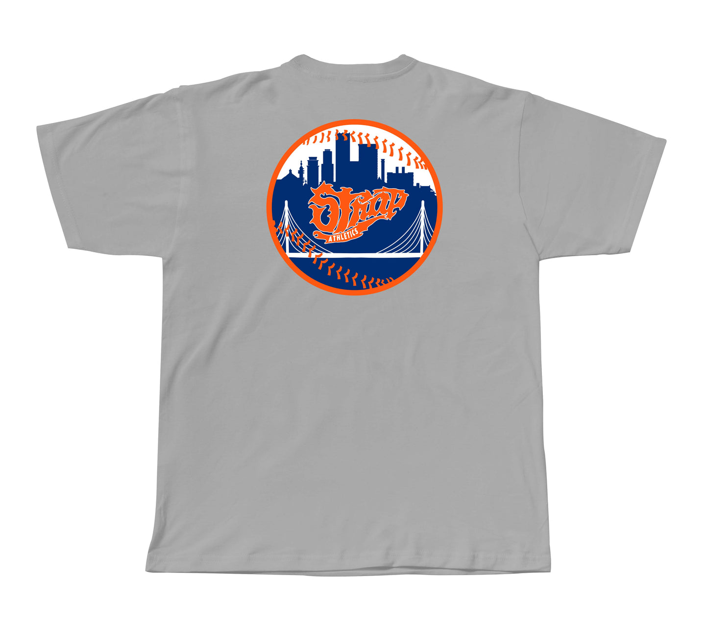 STRAP CITY BALL TEE GREY