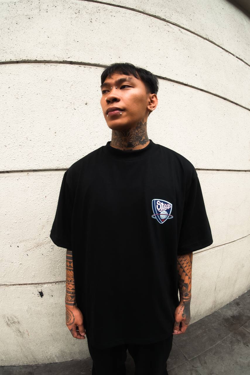 STRAP JERSEY TEE BLACK