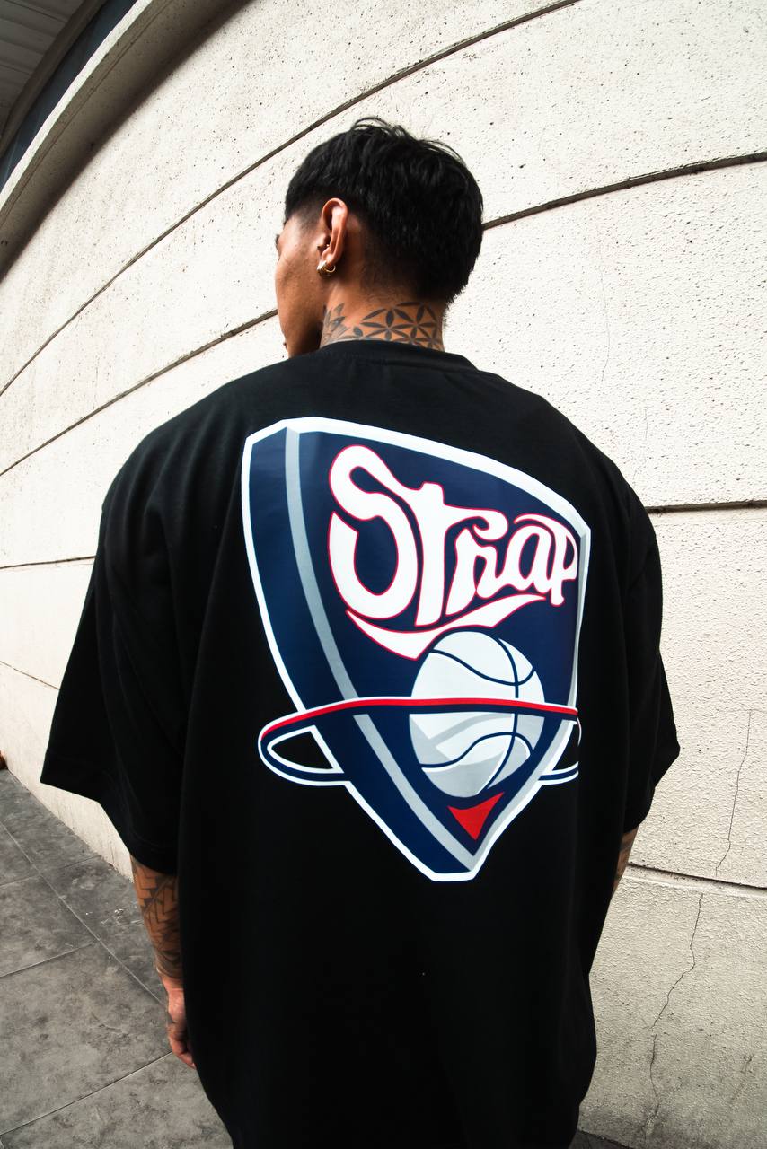 STRAP JERSEY TEE BLACK