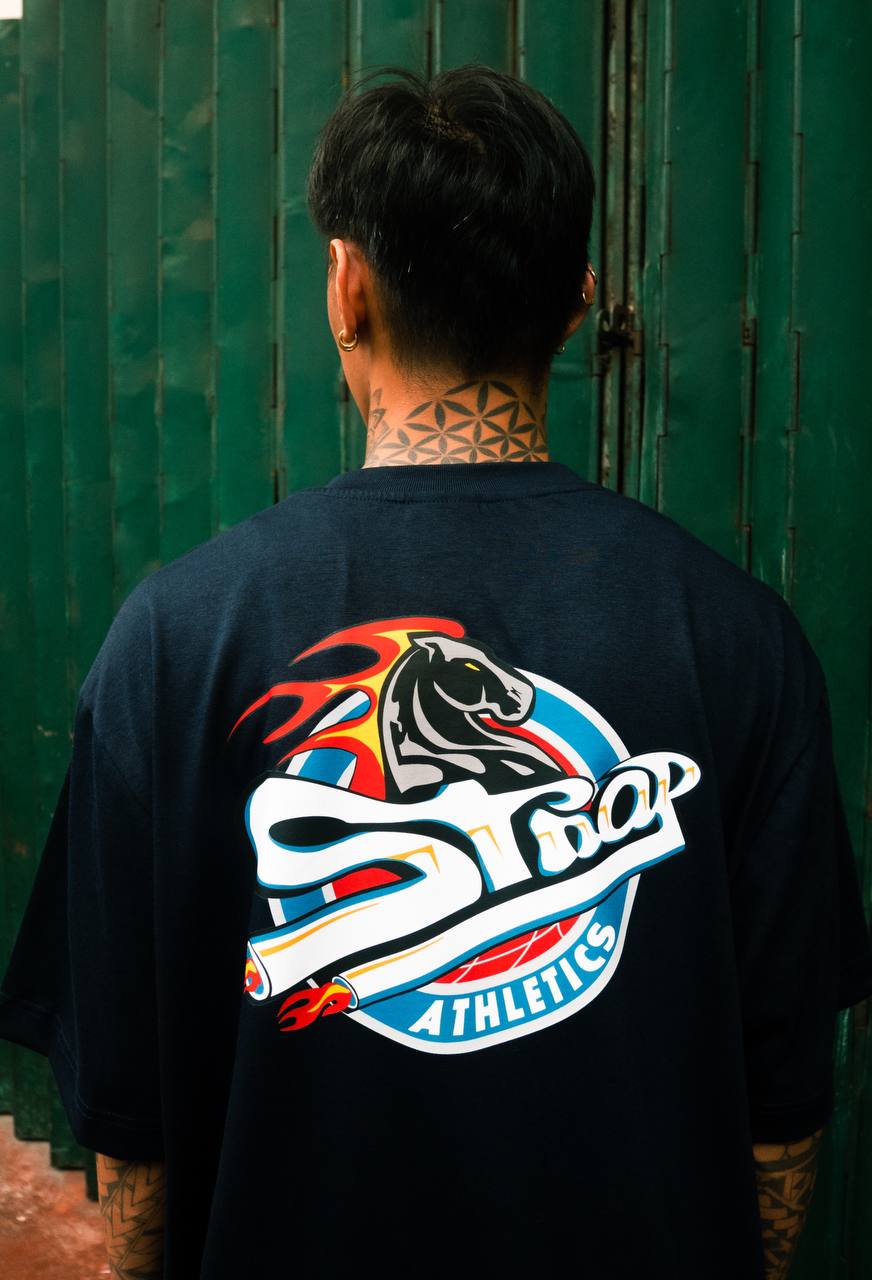 STRAP ZEKE TEE NAVY BLUE