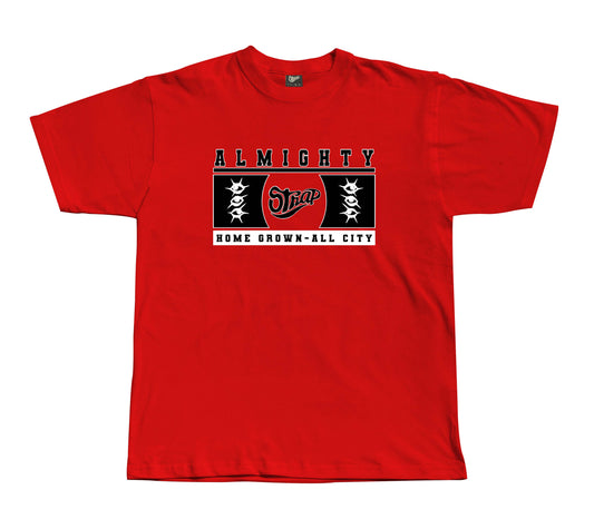 STRAP ALL CITY TEE RED