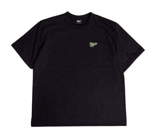 STRAP EMBROIDERED STAPLE LOGO TEE BLACK