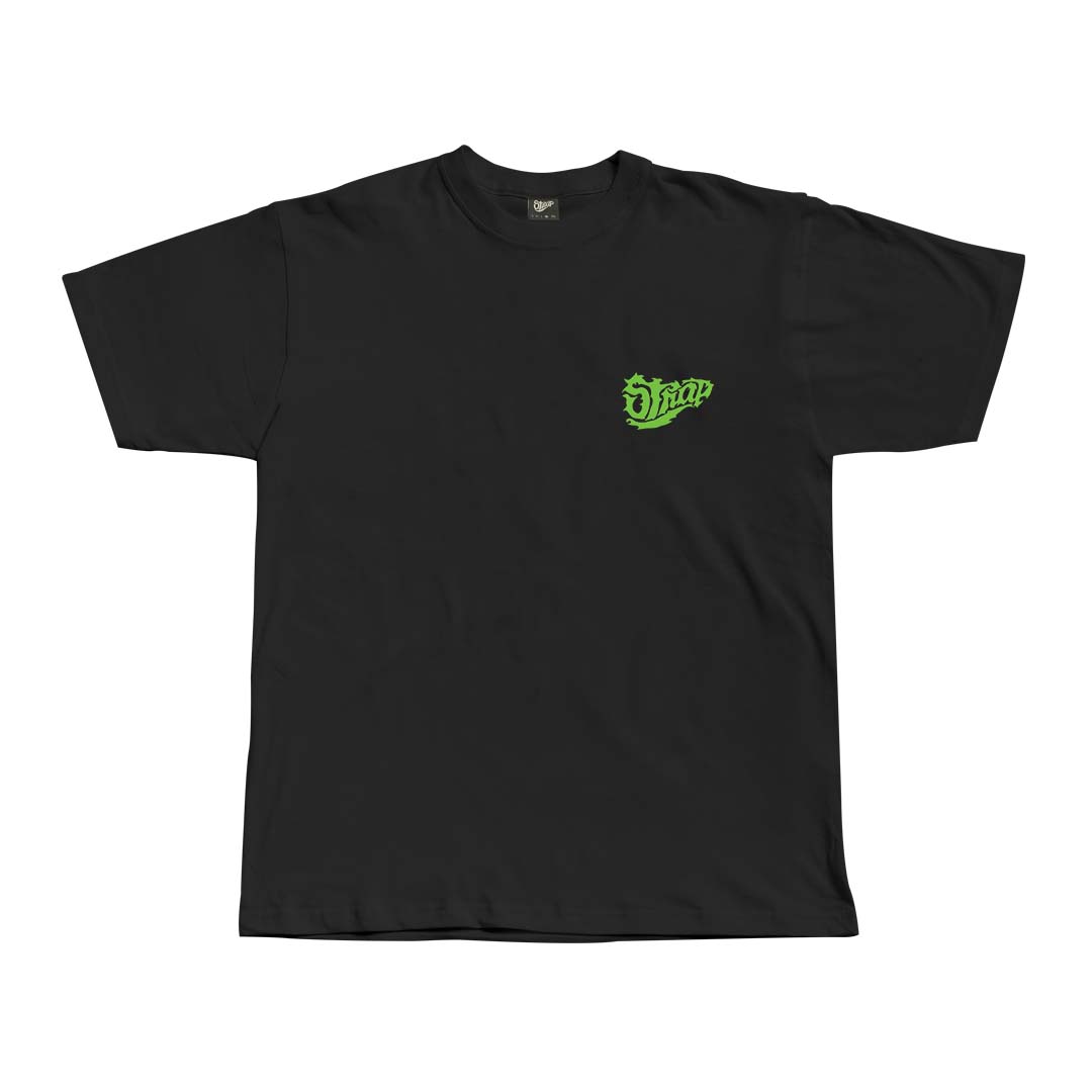 STRAP CLUTCH LOGO NEON TEE BLACK