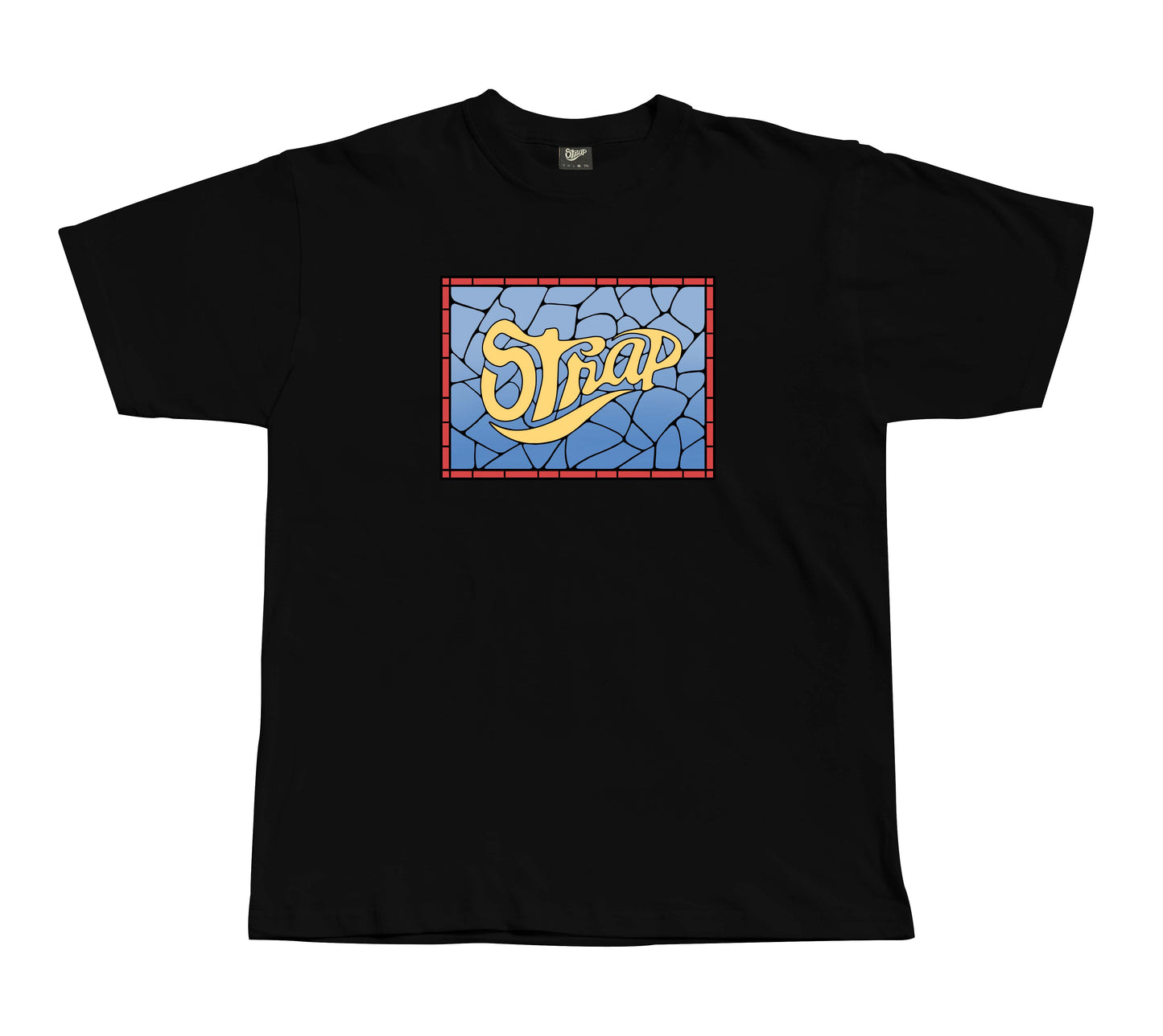 STRAP MOSAIC LOGO TEE BLACK