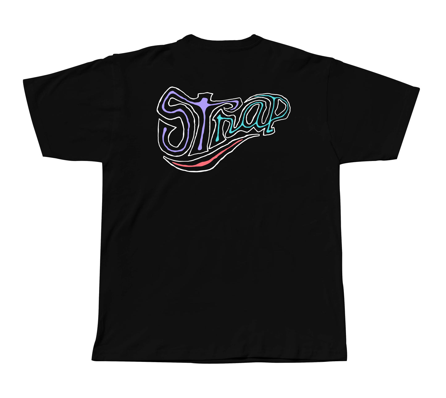 STRAP CHALK LOGO TEE BLACK