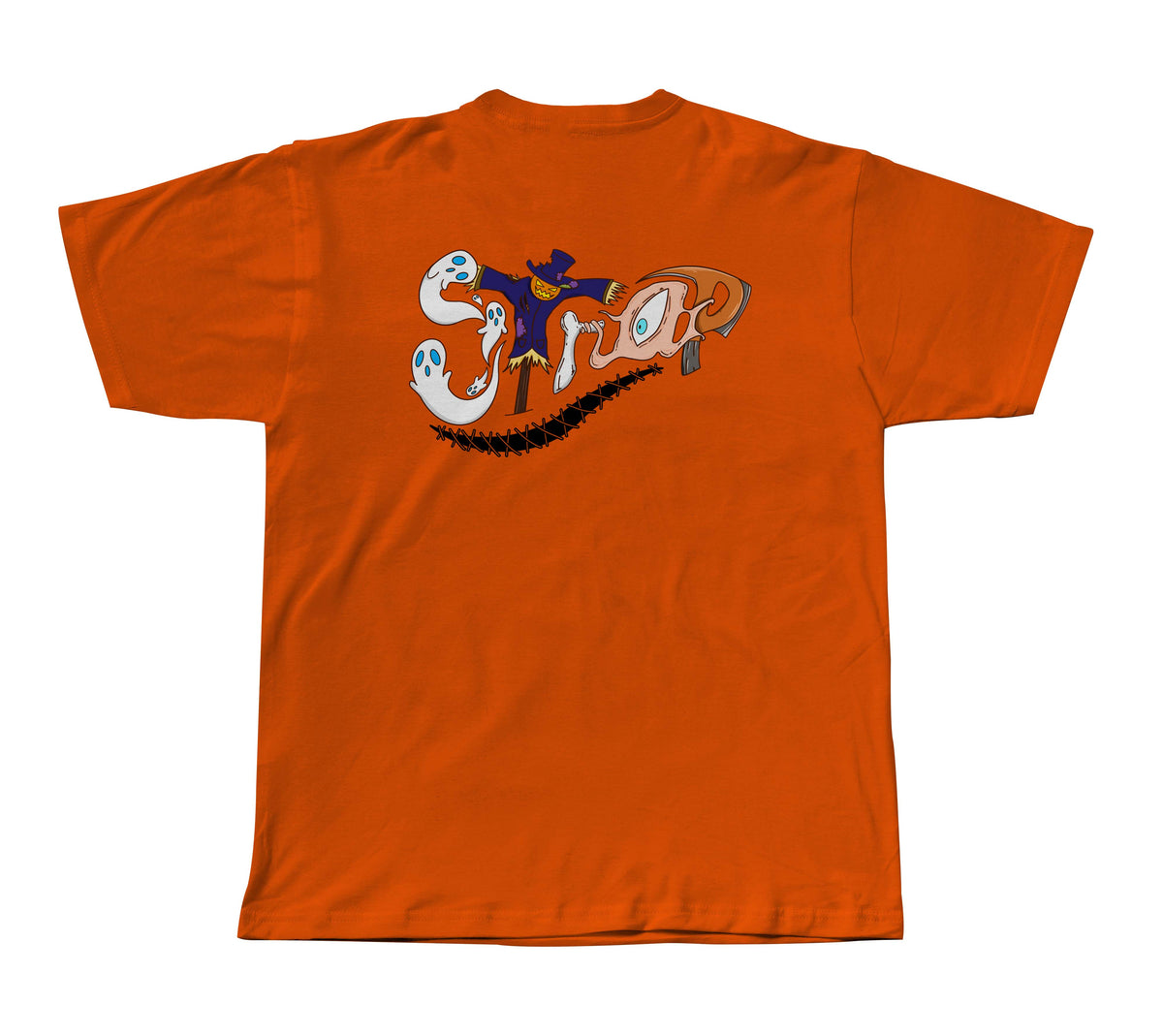 STRAP SCARECROW LOGO  TEE TANGERINE