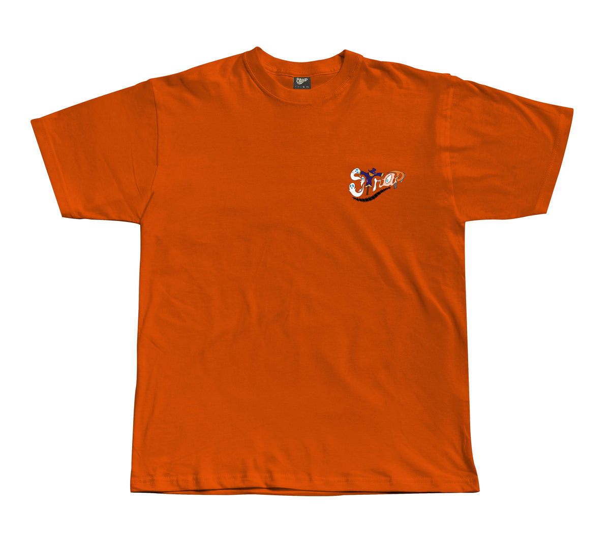 STRAP SCARECROW LOGO  TEE TANGERINE