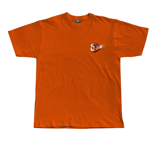 STRAP SCARECROW LOGO  TEE TANGERINE