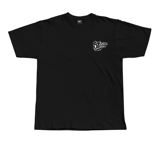 STRAP BROKEN LOGO TEE BLACK