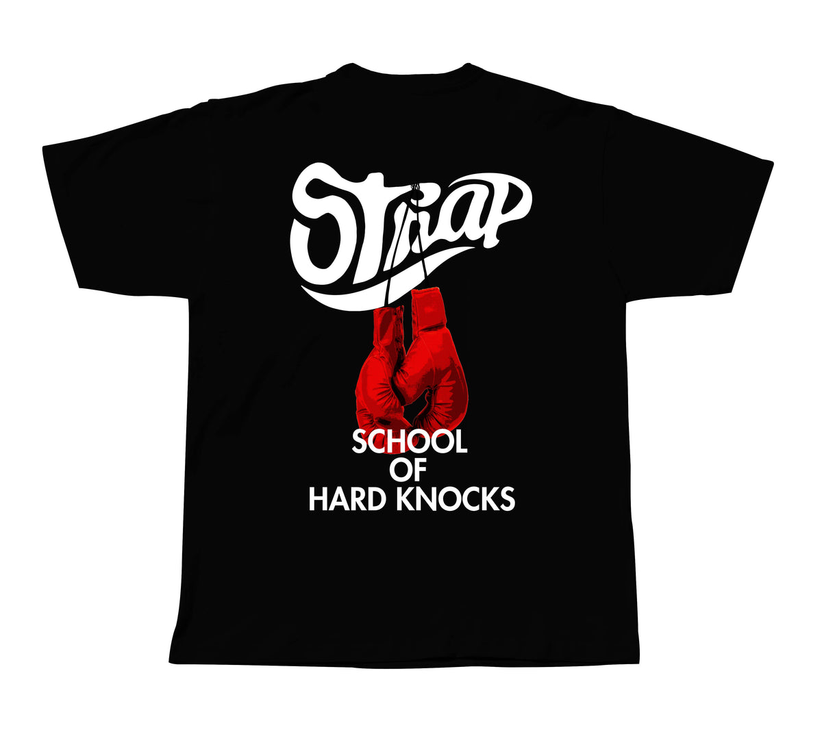 STRAP HARD KNOCKS TEE BLACK