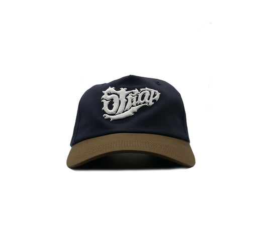 CLUTCH LOGO HAT TWO TONE NAVY/BROWN