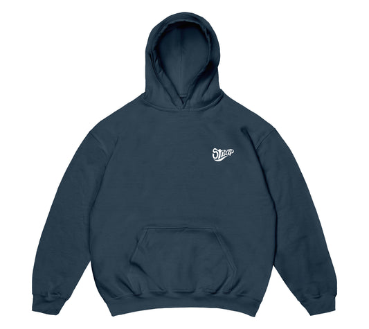 STRAP STAPLE LOGO HOODIE OCEAN BLUE