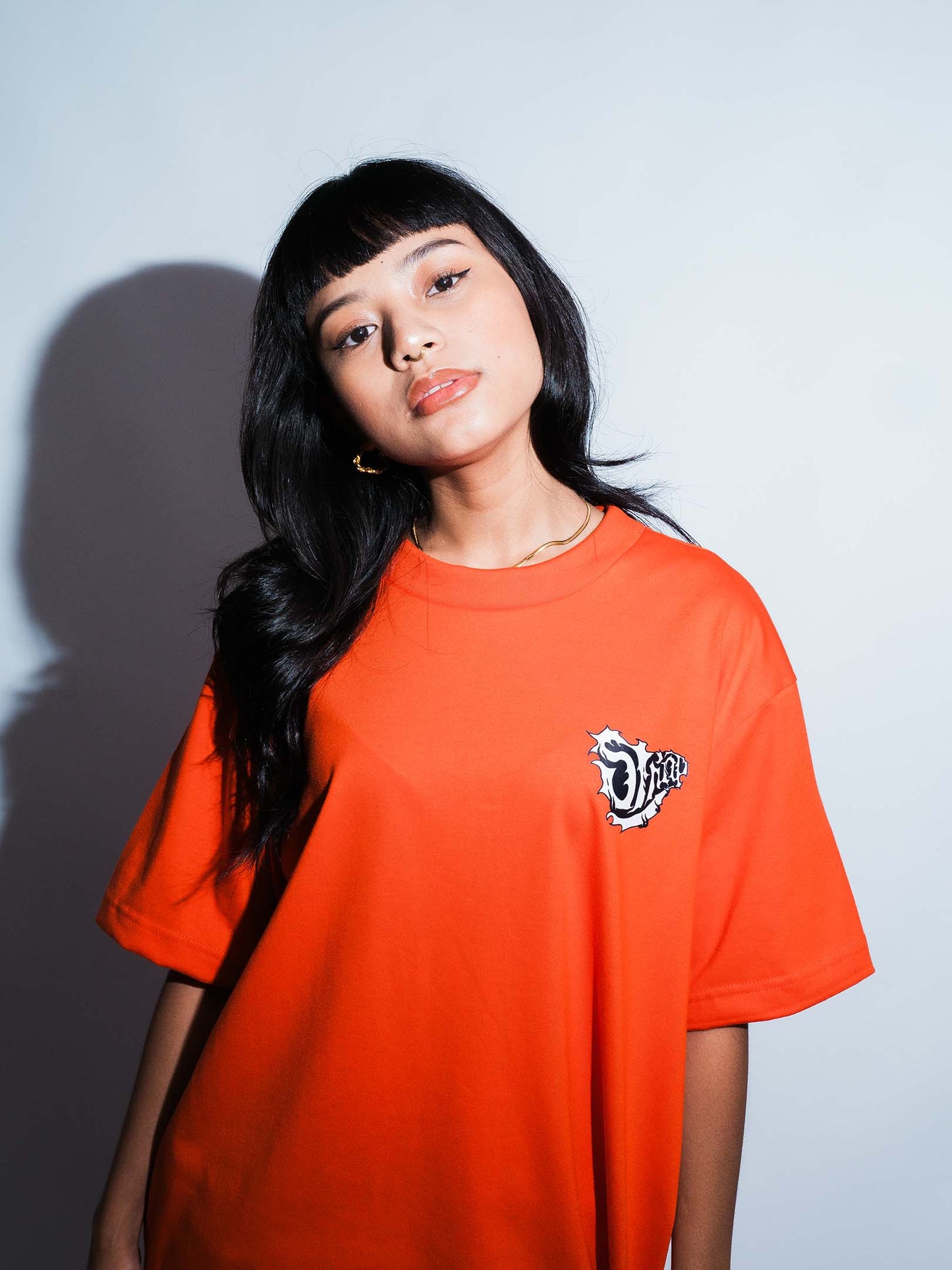 STRAP SHURIKEN LOGO TEE ORANGE