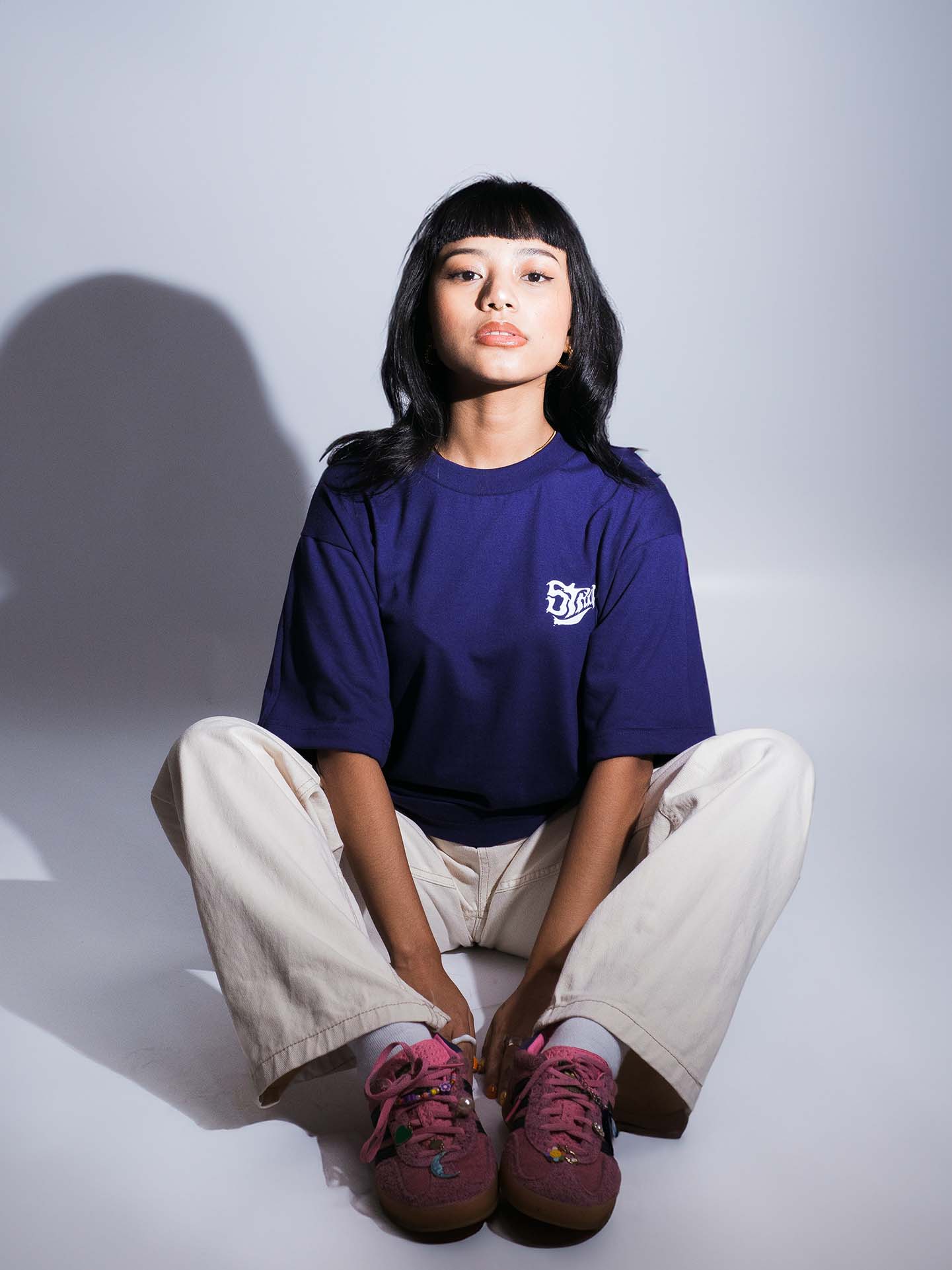 STRAP WAVE LOGO TEE PURPLE