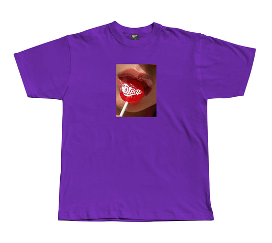 STRAP CANDY LIPS TEE PURPLE