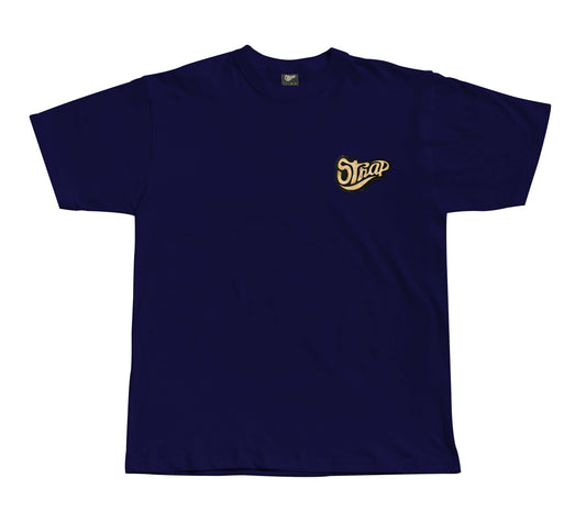 STRAP LOVE AND HATE TEE NAVY BLUE