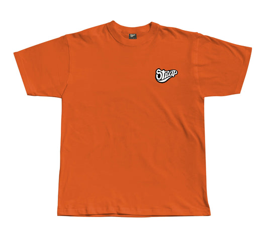 STRAP CLASSIC LOGO TEE TANGERINE