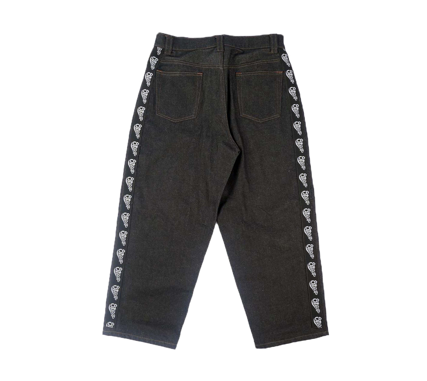 STRAP HERITAGE DENIM PANT BLACK