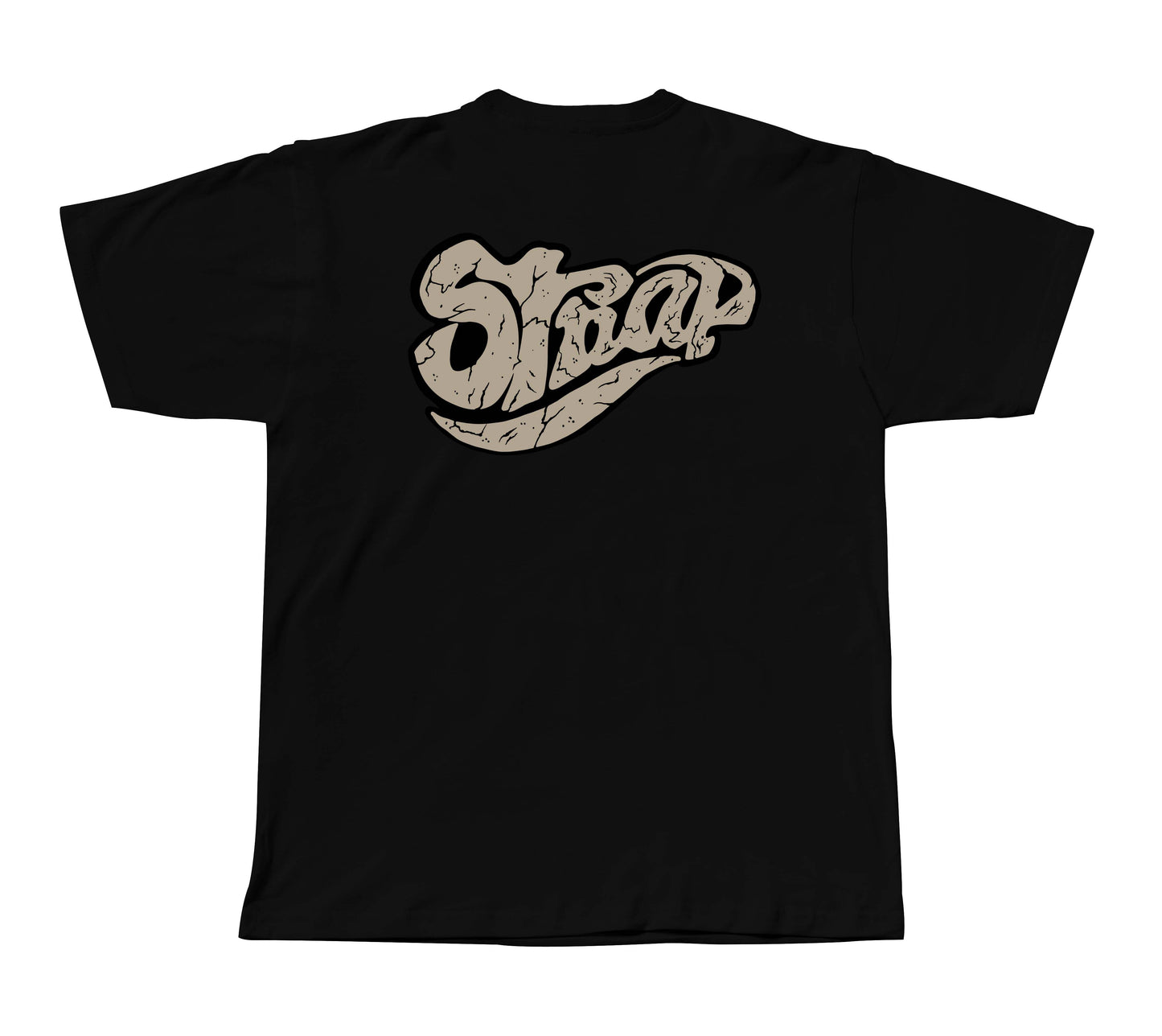 STRAP STONE LOGO TEE BLACK