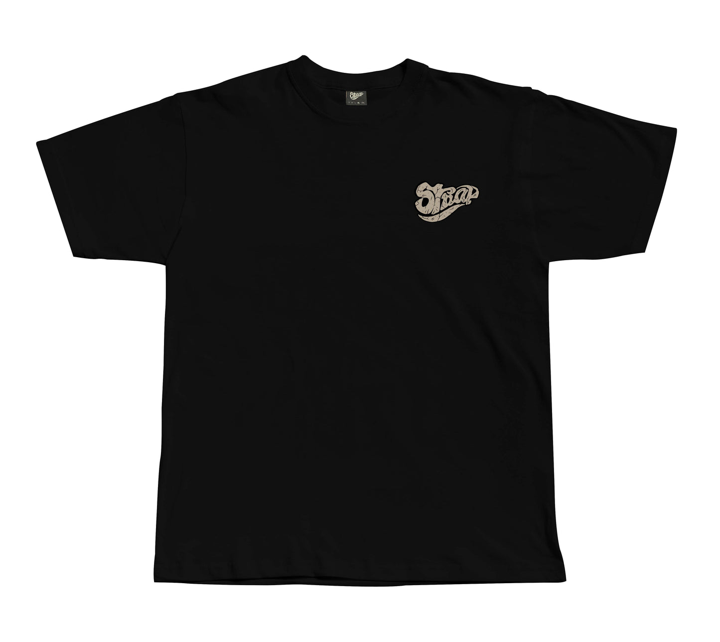 STRAP STONE LOGO TEE BLACK