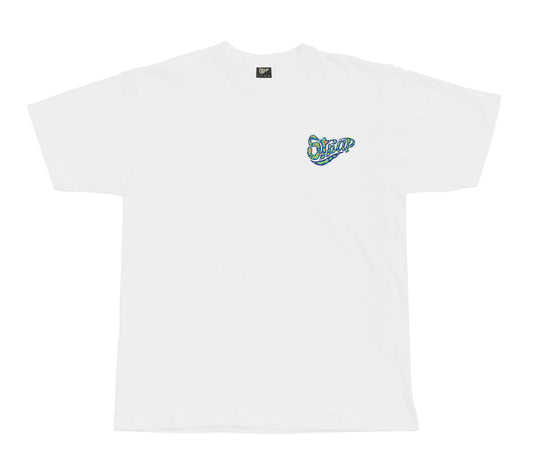 STRAP HEAT MAP LOGO TEE WHITE