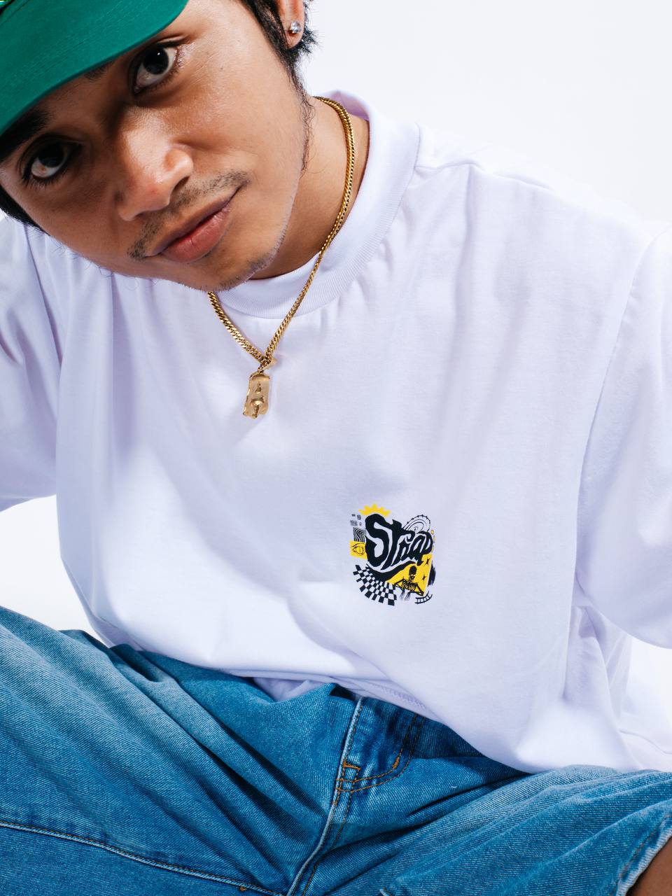 STRAP NECRO LOGO TEE WHITE