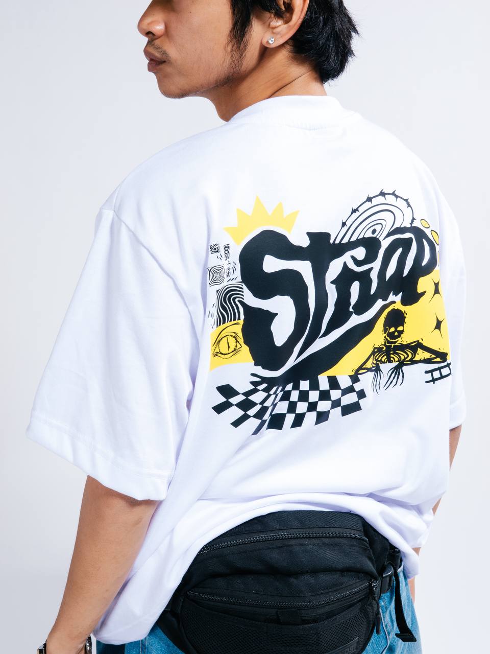 STRAP NECRO LOGO TEE WHITE