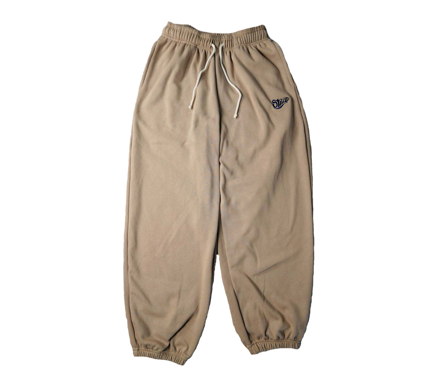 STRAP LOGO SWEAT PANT BEIGE