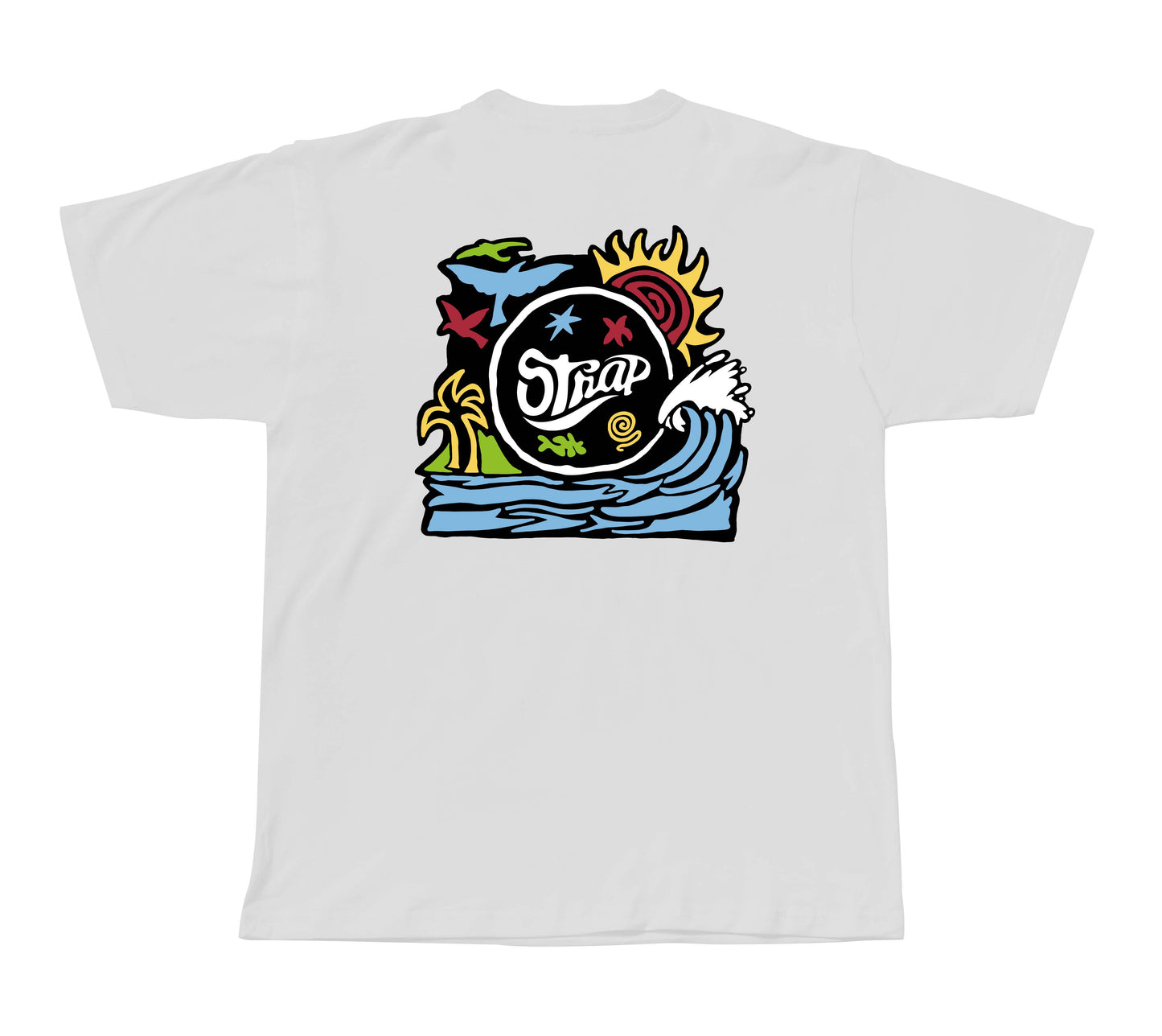 STRAP PARADISE LOGO TEE WHITE