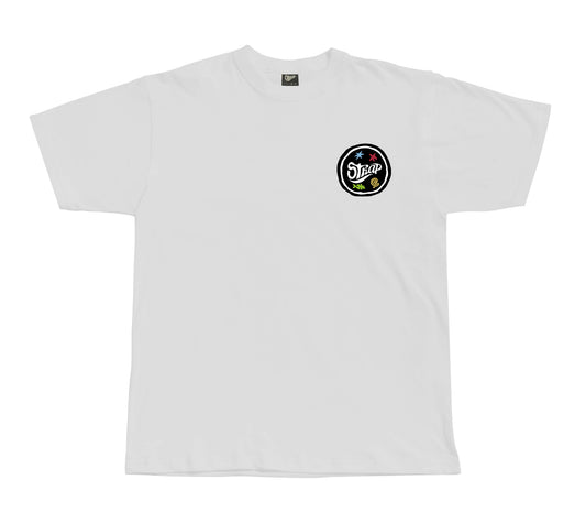 STRAP PARADISE LOGO TEE WHITE